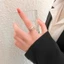 Nhẫn Nữ - Sóng Không Đều Men Trắng Hai Lớp Mạ Vàng - Mở Có Thể Điều Chỉnh - Hàn Quốc Tối Giản Niche Mặc Hàng Ngày