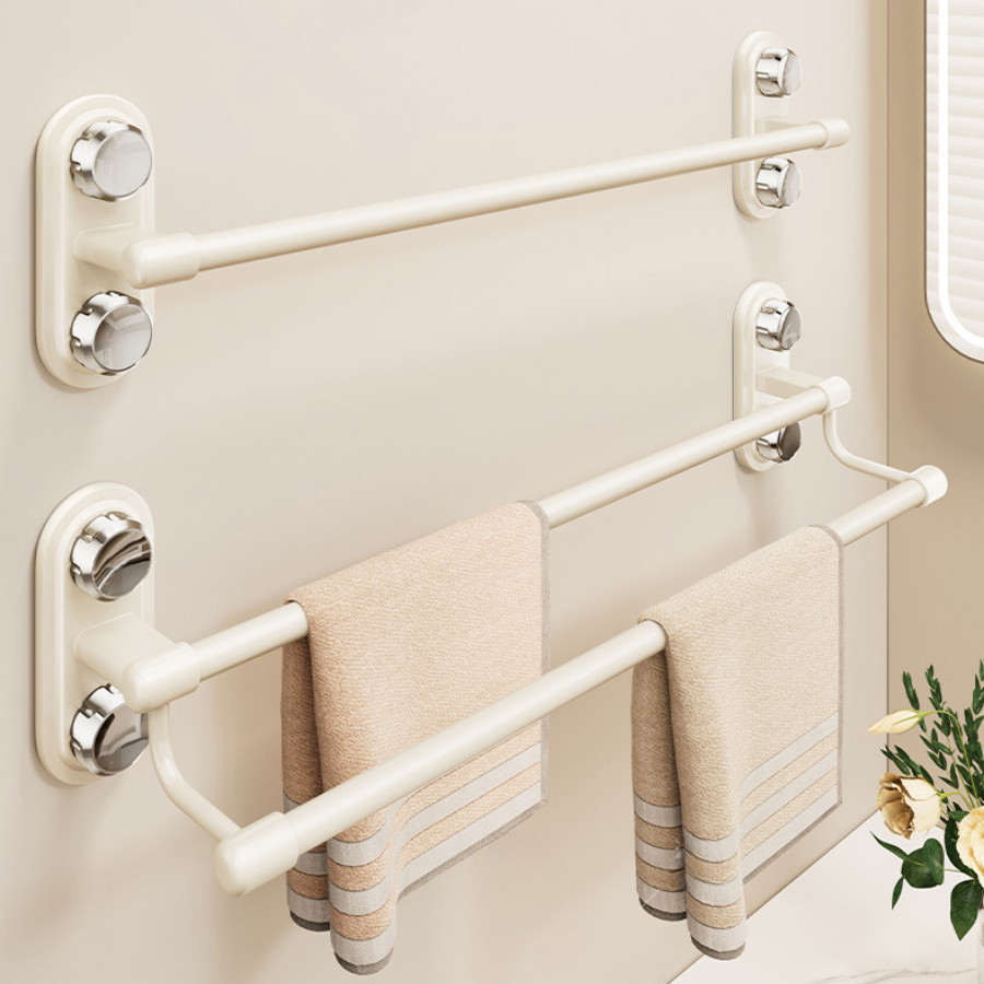 Giá Treo Khăn Gắn Tường Hút Chân Không 70cm Dino, Thanh Treo Khăn Không Khoan Tường 1 Tầng 2 Tầng Cao Cấp