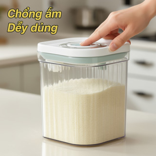 Hộp Sữa Bột Cho Bé Silicone PP Ngũ Cốc Hộp Bảo Quản Chống Ẩm BPA Free Touch Nắp Muỗng