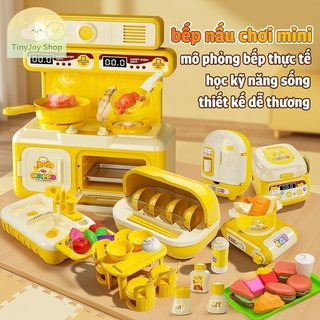 Trẻ Em Nhà Bếp Playset Mini Đồ Chơi Nấu Ăn Thực Tế Giả Vờ Thực Phẩm Học Tập Kỹ Năng Sống Vai Trò Chơi