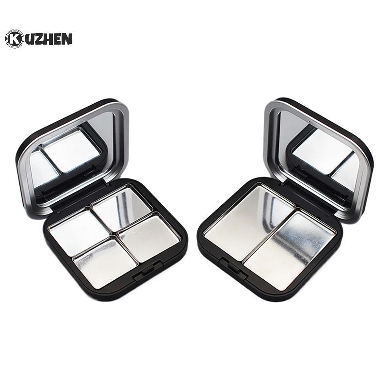 KUZHEN Trống Vuông Trang Điểm Bảng Hút Từ Tính Có Gương Phấn Mắt Blush Matte Box Có Chảo Mỹ Phẩm Blush Hộp Đựng HOT