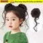 ESSENCEH Mũ Trùm Đầu Cho Bé Tóc Giả, Băng Đô Quấn Tóc Cho Bé Chống Trơn Trượt Dễ Thương, Vòng Tóc Hoa Cô Gái Tóc Giả Sinh Nhật Đầu Tiên Cho Bé