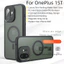 Dành Cho OnePlus 15T 1 + 15 OnePlus15T Ốp Lưng Da Sang Trọng Cảm Giác Mờ PC Cứng Từ Vỏ Điện Thoại Cho OnePlus15T 1 + 15 1 + 15T