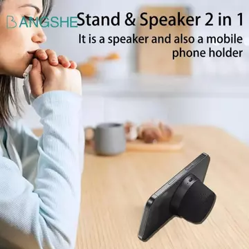 Loa Bluetooth không dây mini BANGSHE, Loa Bluetooth di động 2 trong 1, Giá đỡ điện thoại pin dài chống nước rảnh tay Loa Bluetooth mini Sử dụng tại nhà