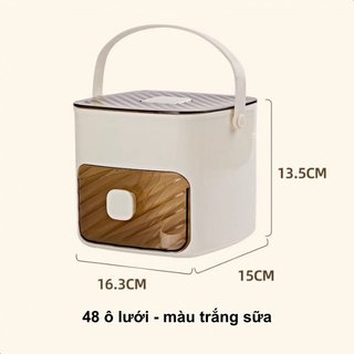 Máy làm đá viên di động Hai lớp PP cấp thực phẩm Phát hành nhanh Khay đựng tủ đông Nhà bếp