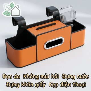 Ghế ngồi ô tô Người tổ chức Mặt sau Khăn giấy da Cốc Móc điện thoại Móc treo ẩn Bảo quản chống thấm nước