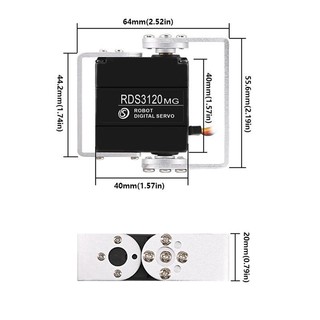 RDS3120 Robot servo MG 20kg servo kỹ thuật số 270 độ bánh răng kim loại servo cho mô hình RC Thuyền ô tô Máy bay Robot Cánh tay Phần