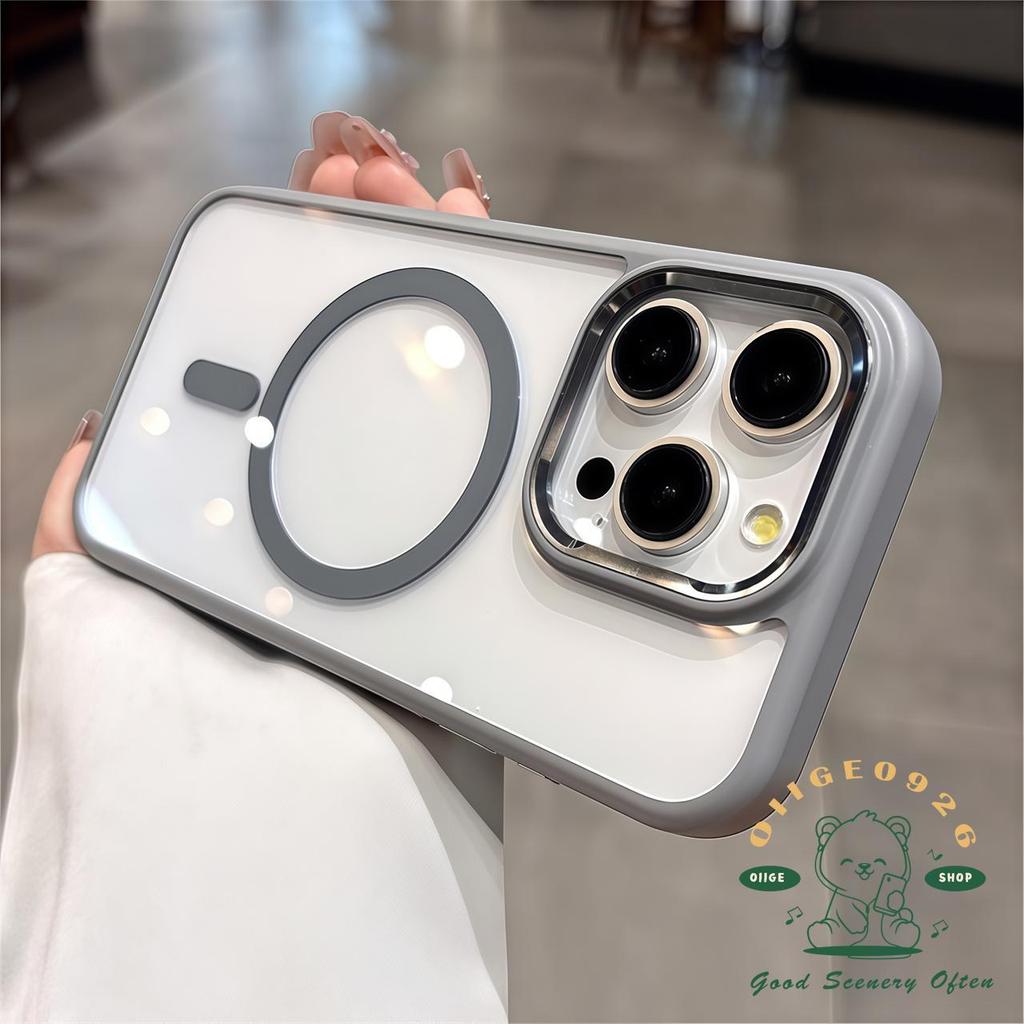 【 Ốp lưng iPhone17 】 Vỏ điện thoại từ tính pha lê băng mờ lỏng iphone17 Pro Max 16 15 14 13 cho vỏ iPhone Vỏ mềm silicon TPU chống sốc