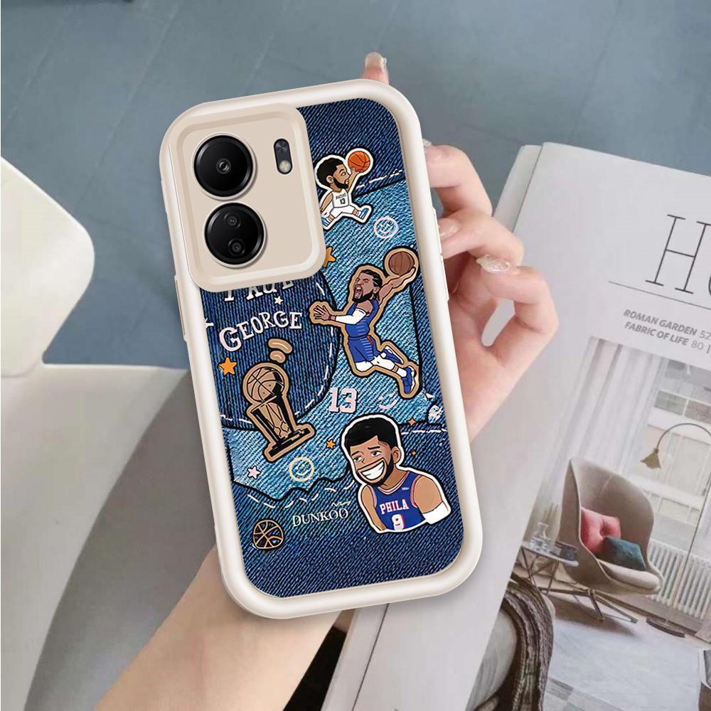 Ốp Lưng Cho Redmi 13C / POCO C65 Hoạt Hình Silicon Bé Gái Mềm Vỏ Điện Thoại TPU Bóng Rổ Cà Ri Mắt Thiên Thần Chống Sốc Ốp Lưng