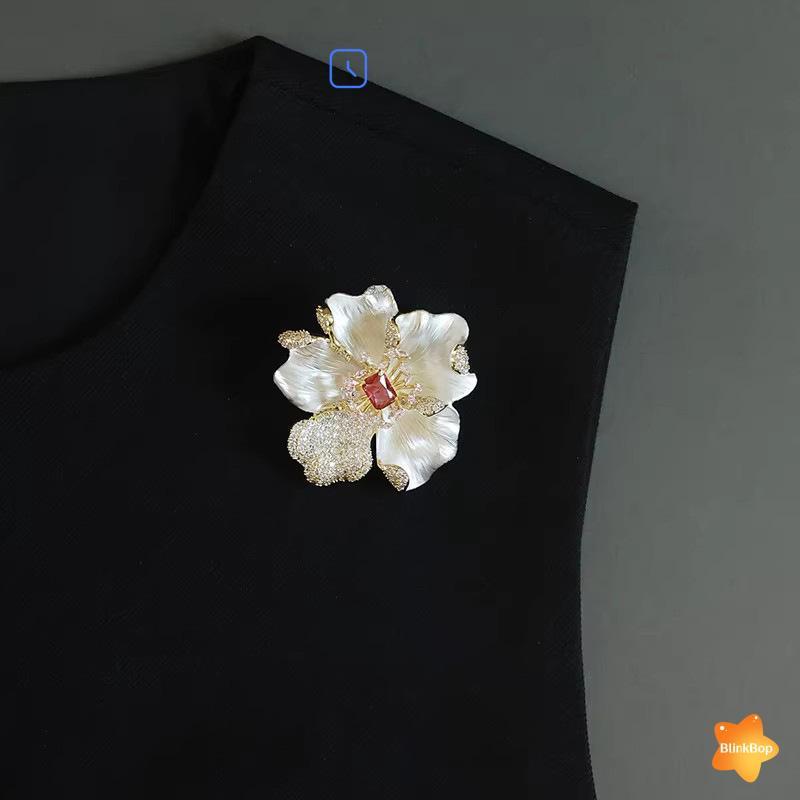 [KvJJL-t] Hoa hợp kim cổ điển với Trâm cài ngọc trai thời trang Retro Pin cho nữ dự tiệc Corsage Váy cưới Phụ kiện ngực mới