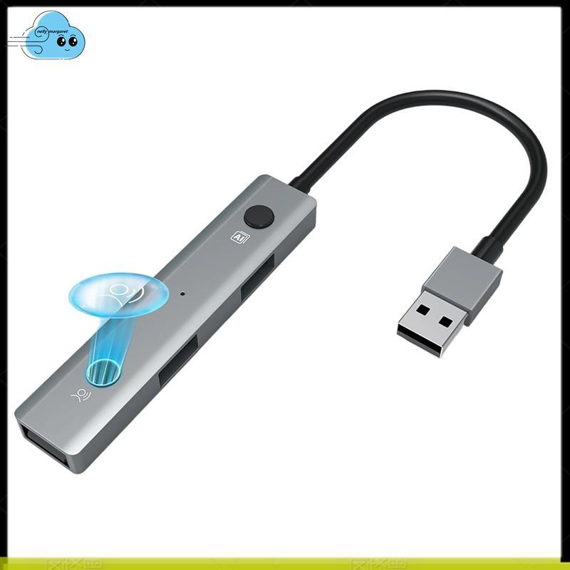 Bộ chuyển đổi đa cổng USB 2.0 Hub có công cụ giọng nói AI-Voice Transcription, Dịch thuật, Thiết bị chức năng Speech-To-Text