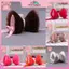 MYPANDA Mèo Cáo Tai Kẹp Tóc Lông Tơ Sang Trọng Cosplay Kẹp Barrette Trang Phục Dự Tiệc Phụ Kiện.