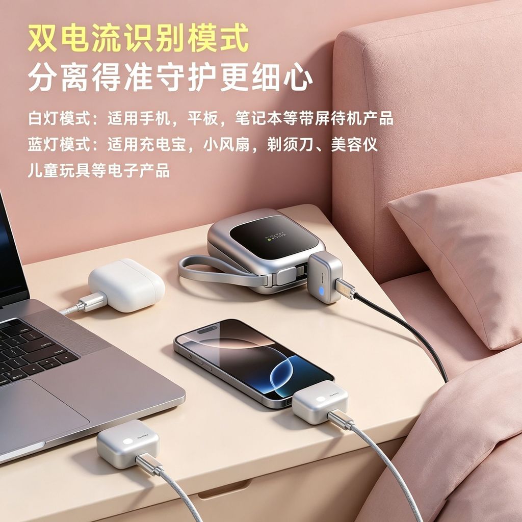 Bộ tách nguồn toàn diện thông minh 140W Sạc nhanh Điện thoại di động Hoàn toàn tự động Tắt nguồn Ngăn chặn quá tải
