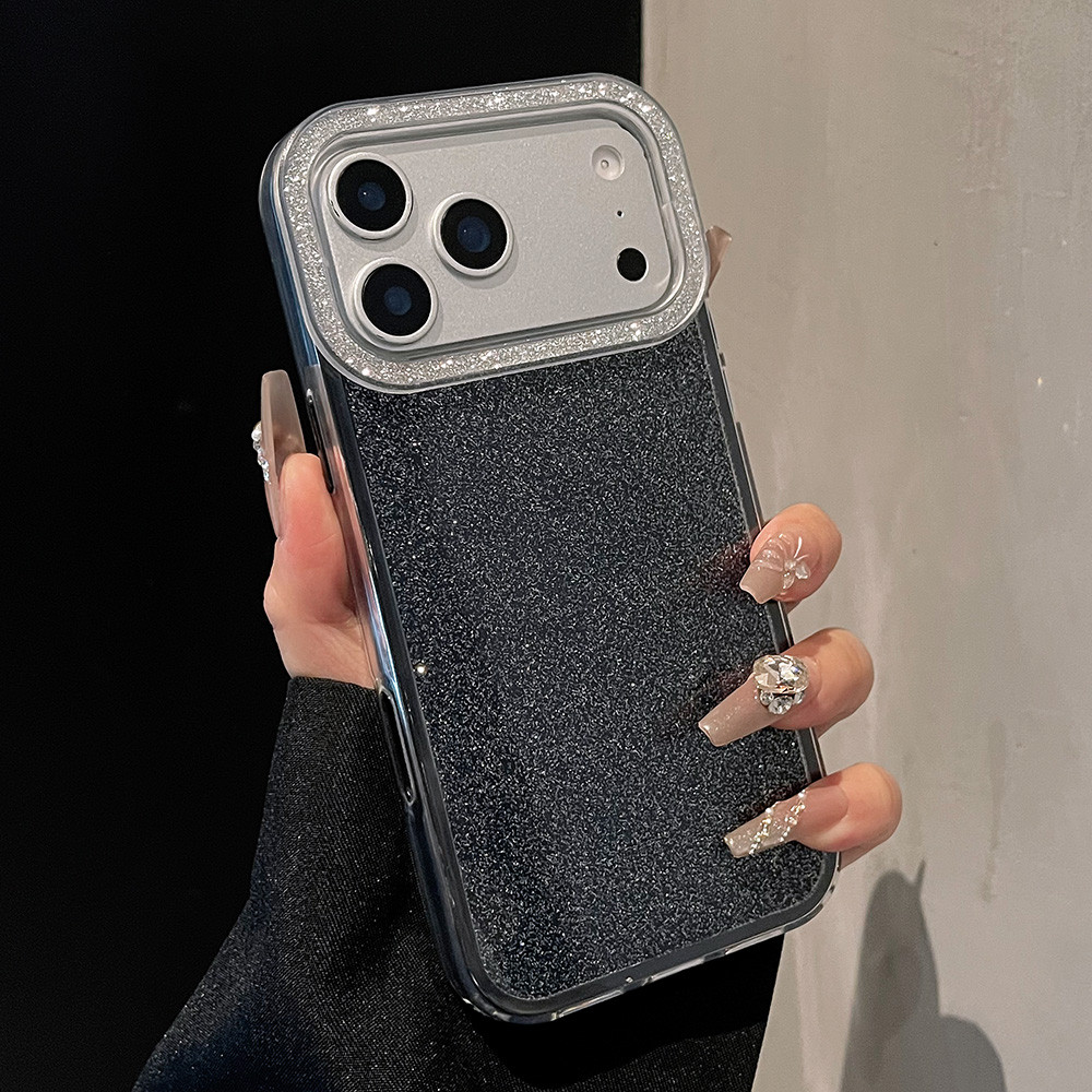 Ốp Điện Thoại Acrylic 2 Trong 1 Lấp Lánh Cho iPhone 17 Pro Max 16 15 14 13 12 11 Vỏ Bảo Vệ Chống Sốc