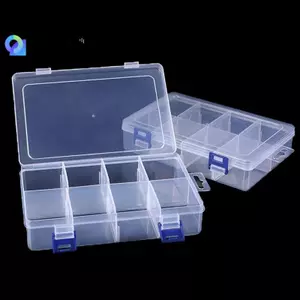 Hộp đựng dụng cụ đa chức năng 20 * 13,5 * 4,5cm Lớn 8 Lưới Hộp lưu trữ bằng nhựa Vít Electronicponent Trong suốt sắp xếp Đẹp