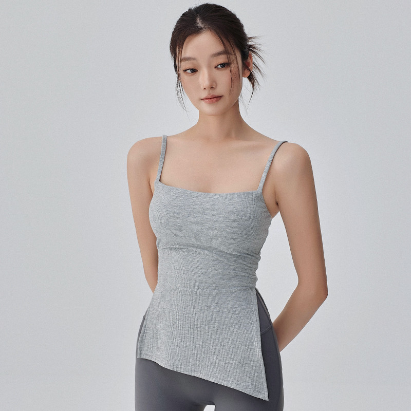 Yoga Thể Thao Áo Vest Có Miếng Lót Ngực Dài Nữ Huấn Luyện Chuyên Nghiệp Ngoài Mặc Thể Dục Quần Áo Thể Thao Sling Pilates Top