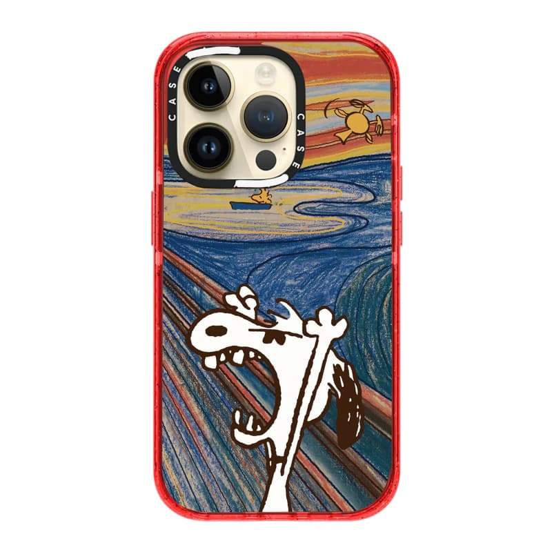 CASECASE X Snoopy giận dữ Cam / Đỏ / Perri Bộ sưu tập kẹo tím Màu sắc trong suốt Cứng hút từ tính Vỏ tác động cho Apple IPhone 13 14 15 16 17Pro Max Plus Có hộp