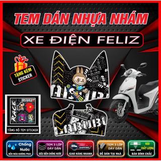 Tem FELIZ XE ĐIỆN 2020-2026  Mẫu Mới Gấu Hottt Decal 3 Lớp Dễ Dán Lên Xe Chống Nước Màu Sắc Nét