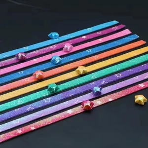 Giấy Ngôi Sao Ngọc Trai Ngôi Sao May Mắn Dải Handmade Chúc Ngôi Sao Handmade Origami Xếp Chồng Năm Cánh Ngôi Sao Tự Làm Giấy Handmade UZGJ
