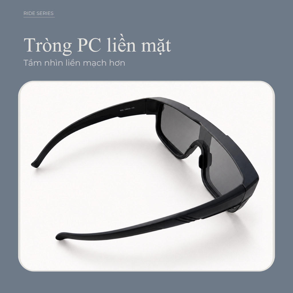 Kính đạp xe phân cực UV400 có thể đeo chồng lên kính cận dùng ban ngày