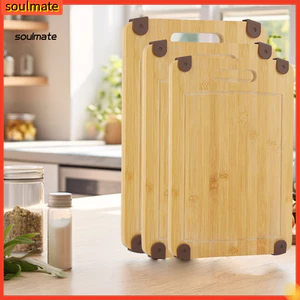 Linh hồn| Thớt Nhà Bếp Thớt Xương Thớt Tre Chống Trơn Trượt – Thớt Vuông Cho Thịt Bột Trái Cây Máy Rửa Bát Bền An Toàn Nhà Bếp Thiết Yếu Cho Gia Đình