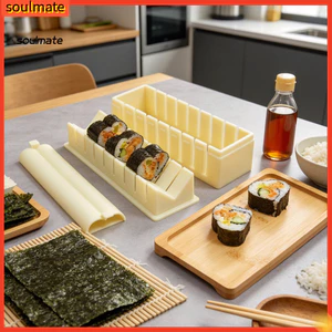 Linh hồn| Máy làm Sushi hình trái tim Máy làm cuộn Sushi Máy làm Sushi Bộ khuôn ép – Bộ cuộn Sushi tự làm dễ dàng dành cho người mới bắt đầu Hình trái tim tròn vuông nhỏ gọn Sushi vui nhộn nhanh cho Hom