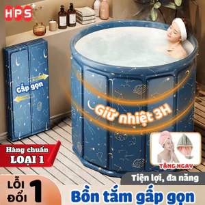 Bồn Tắm Gấp Gọn HomeMate 7 Lớp Giữ Nhiệt 3 Giờ, Bồn Tắm Người Lớn Đa Năng Kèm Bể Bơi Cho Bé Dung Tích 150L