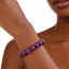 Vòng tay đính cườm thạch anh tím - Hạt đá tím tự nhiên - Trang sức bình tĩnh chống lo âu - Handmade Unisex