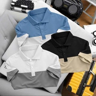 COMBO 3 ÁO POLO SỌC NGANG VẢI THUN CÁ SẤU POLY THÁI 4 CHIỀU