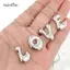 AqToCna Tinh Tế Chunky Bóng 26 Chữ Mặt Dây Chuyền Nelace Bóng Bong Bóng Bảng Chữ Cái Choker Nelace Cho Nữ Món Quà Trang Sức Cá Tính AqToCna