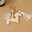 COO Handmade Da PU Da Dapple Dachshund Móc Khóa Tối Giản Ví Dây Xích Trang Trí Cho Túi Và Chìa Khóa Với Màu Vintage Op