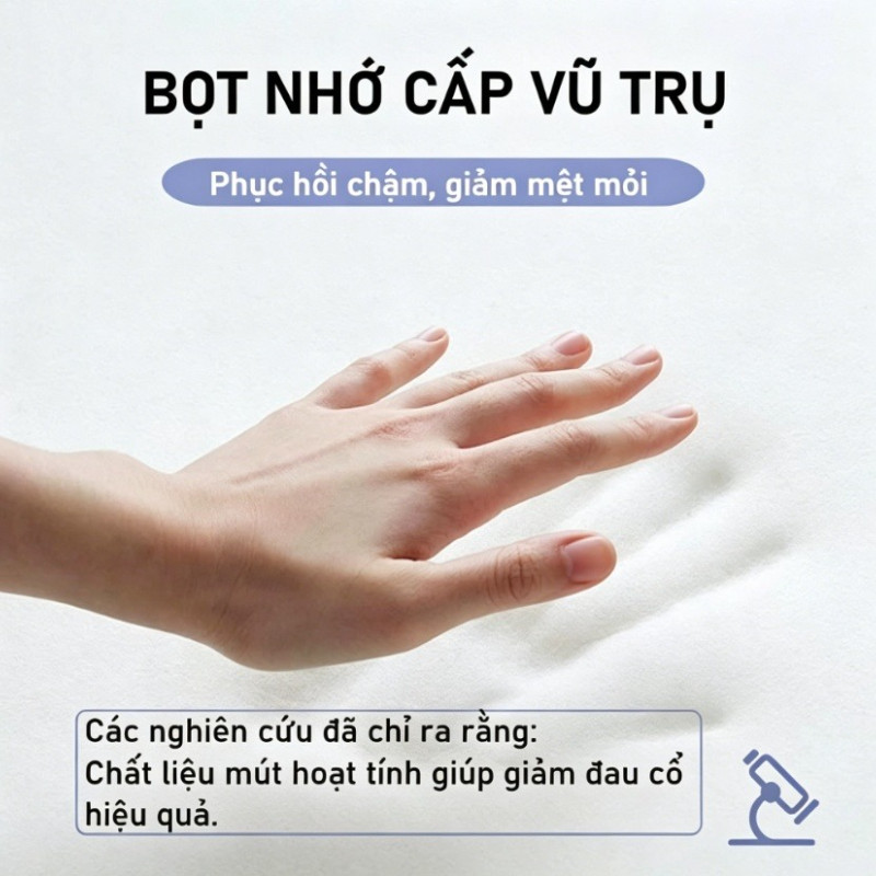 Gối công thái học, mềm mại và thoải mái, nâng đỡ cổ, ngăn ngừa thoái hóa đốt sống cổ và cải thiện giấc ngủ