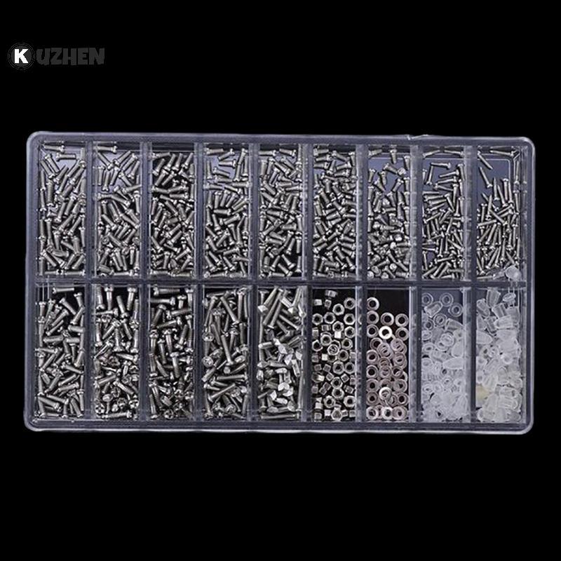 Bộ vít sửa chữa kính 18 trong 1 KUZHEN Ultimate | Miếng đệm mũi chính xác, Mũ đệm & Ốc vít không khung để điều chỉnh kính mắt & Maint HOT