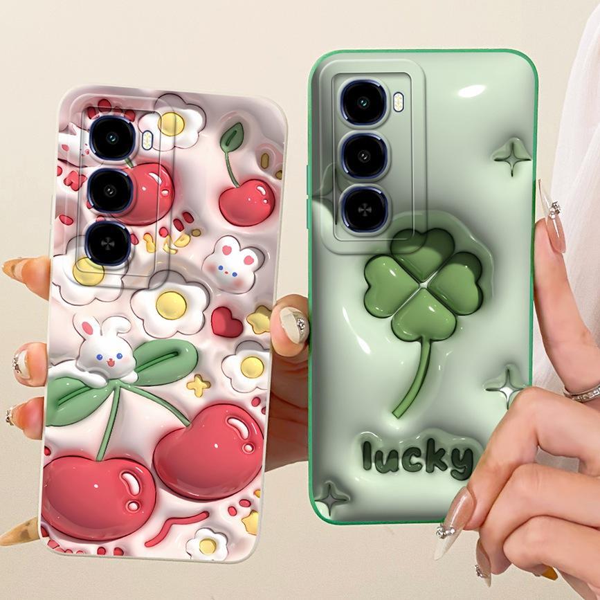 Dành Cho Itel City 100 4G Ốp lưng Thạch Hoa Bướm Da Báo In Nơ Họa Tiết Vỏ Silicon Mềm Ốp Lưng Itel C671L
