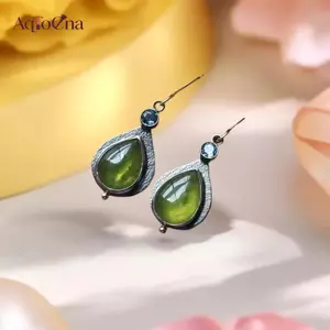 AqToCna Sáng Tạo Vintage Xanh Bọ Bông Tai Mới Thiết Kế Cổ Điển Côn Trùng Động Vật Cho Người Phụ Nữ Thời Trang Hình Học Mặt Dây Chuyền Phụ Kiện Quà Tặng AqToCna