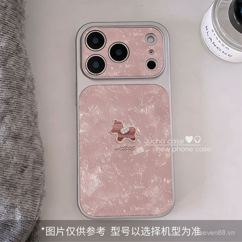 Ốp Điện Thoại Thích Hợp Cho iPhone 11 12 13 14 15 16 17 Pro max Plus Air Pink Diamond Pony Cửa Sổ Lớn Chống Sốc Vỏ Bảo Vệ Chống Sốc Bao Gồm Tất Cả IMTX
