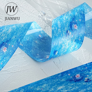 JIANWU Yingying Dòng Phòng Nước Vintage Họa Tiết Nước Phong Cảnh Chất Liệu Cắt Băng PET Sáng Tạo DIY Tạp Chí Văn Phòng Phẩm