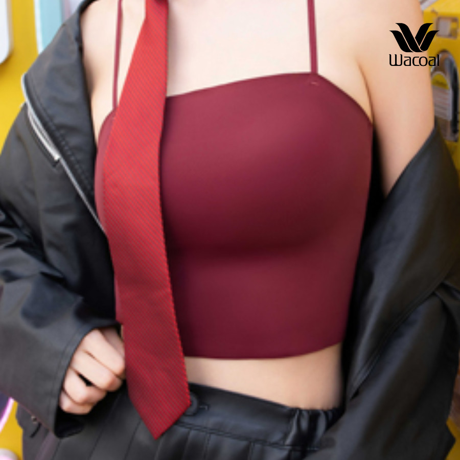 Áo 2 dây croptop có sẵn đệm mút Wacoal IINE2039 bra top - INE2039