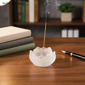 {BUDDI} Giá đỡ hương sen thủy tinh Thiết kế pha lê cho hương thơm trong nhà {buddingenergy}