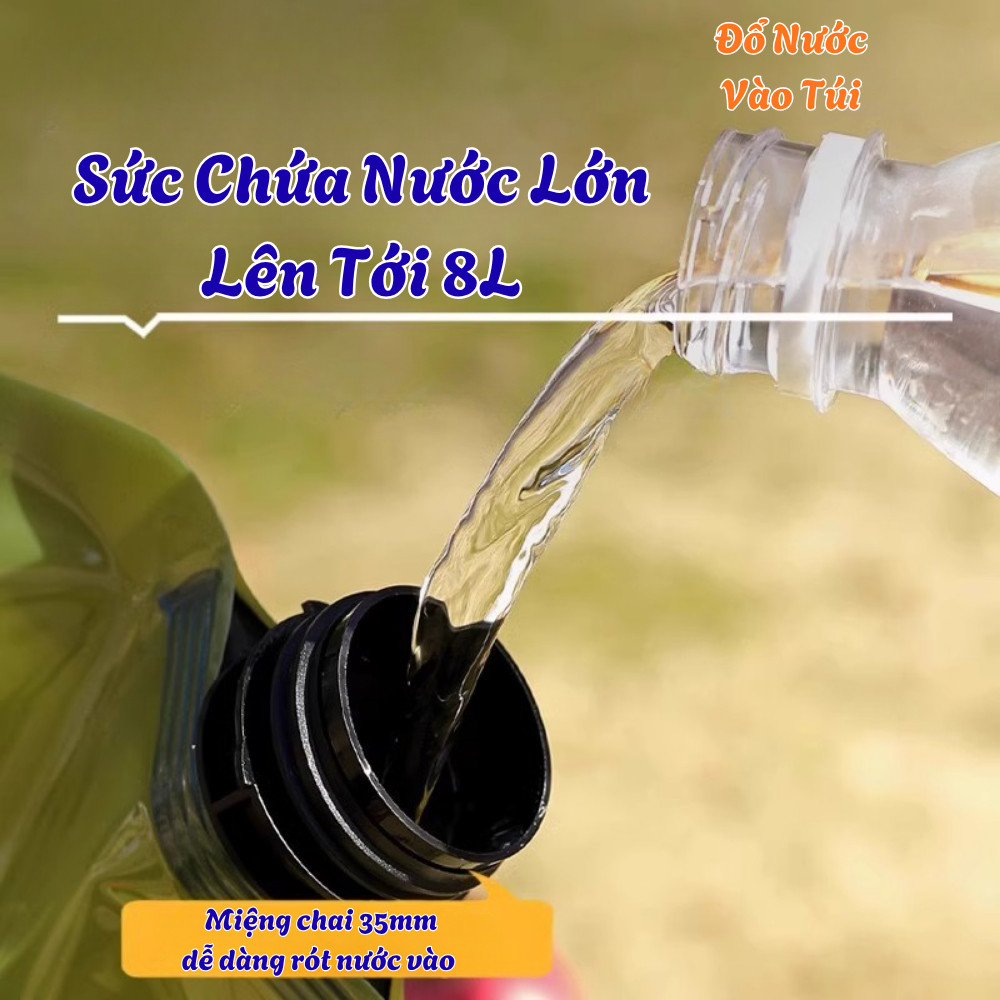 Túi Đựng Nước Du Lịch Gấp Gọn HomeMate 8L – Túi Trữ Nước Picnic Có Vòi Dày 3 Lớp Tiện Mang Dã Ngoại