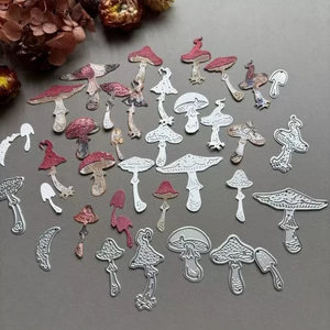 Mori Series Hình Nấm Kim Loại Thép Carbon Cắt Khuôn Handmade DIY Album Ảnh Thiệp Chúc Mừng Cắt Chết Giấy Thủ Công Sổ Lưu Niệm Dập Nổi Khắc Bản Mẫu