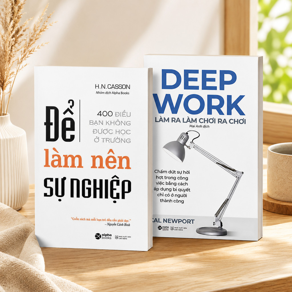Sách - Lẻ/Combo: Để Làm Nên Sự Nghiệp + Deep Work - Làm ra làm chơi ra chơi (Alpha Books)
