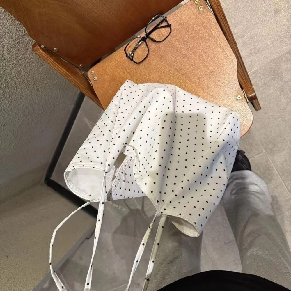 Túi đeo vai FEDAOG, Túi Tote chấm bi dung tích lớn di động, Túi xách đa năng bằng vải Canvas thời trang dành cho nữ
