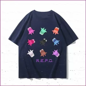 YB1 trò chơi hơi nước REPO 110cm-6XL Unisex Xu hướng thời trang mùa hè Áo thun ngắn tay Anime BY1