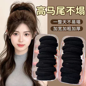 Đuôi ngựa buộc tóc dây đàn hồi bền chắc, phù hợp cho việc đội mũ và tạo kiểu