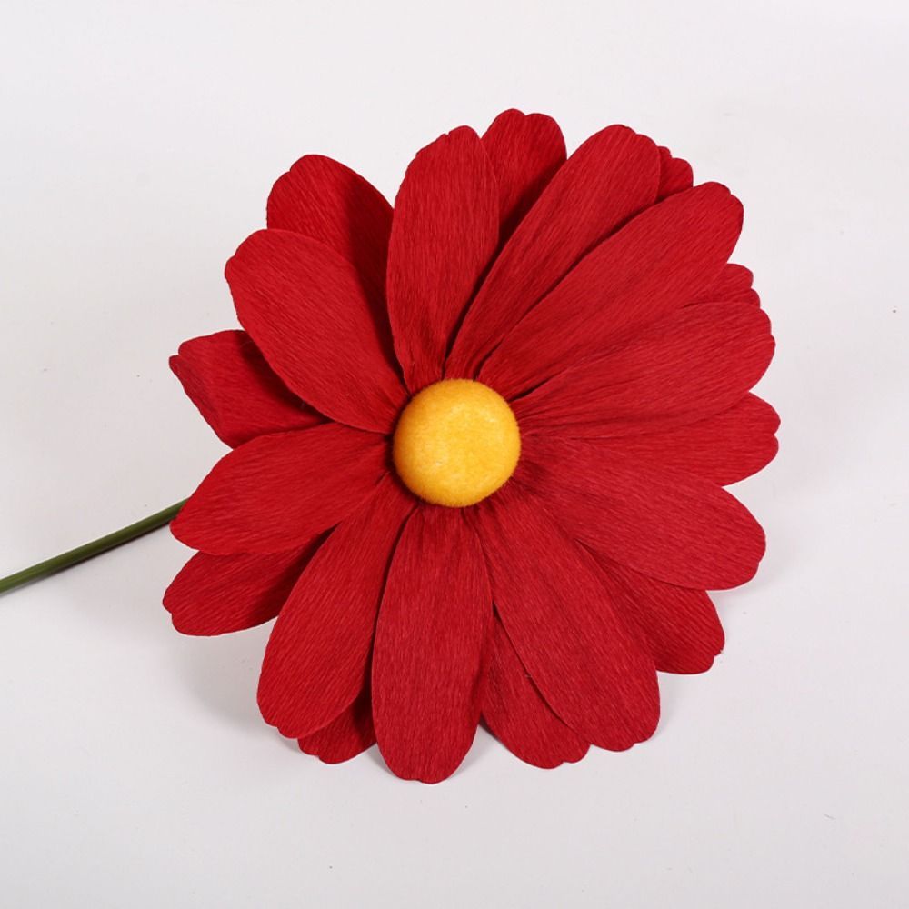 Hoa Cúc SAIA, 30cm Daisy Giant Paper Daisy, Giấy Nhăn Handmade Lớn Nhân Tạo Hoa Màn Hình Hiển Thị Cửa Sổ