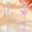 Nhẫn rốn zircon thép không gỉ với bướm trái tim, pha lê sáng bóng - Phụ kiện thời trang dành cho nữ