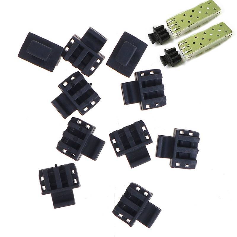 Alittlesetrtu 10 PC SFP Vỏ Bảo Vệ Sợi SFP Mô Đun Có Nắp Bụi Lồng Bụi Cắm VN