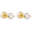 Mới bông tai ngọc trai vàng zircon retro nhẹ nhàng, sang trọng, phù hợp với GI4B