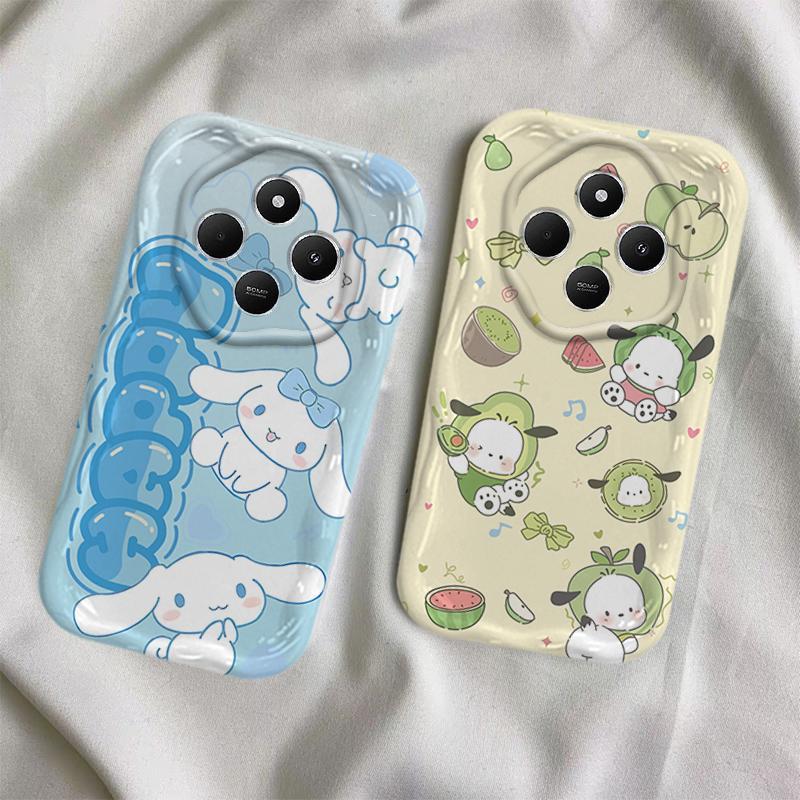 Vỏ Cho Redmi 14C POCO C75 Phim Hoạt Hình Kem Sanrio Cặp Đôi Mềm TPU 3D Sóng Silicon Vỏ Điện Thoại